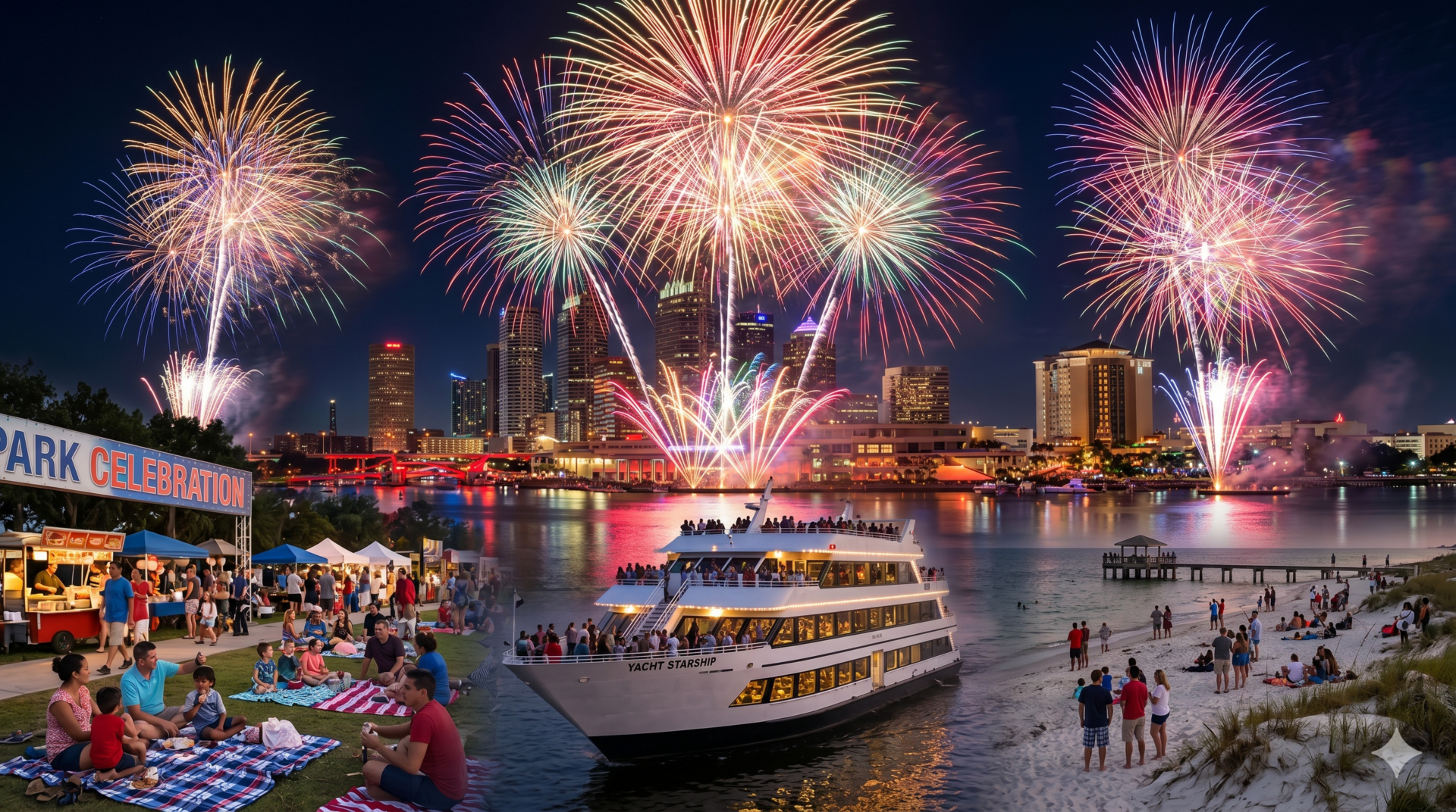 where to watch fireworks tampa Julian B. Lane Riverfront Park